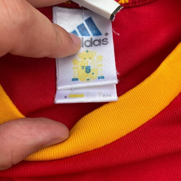 Vintage 2002 Adidas Spain Home Football Soccer Jersey Large - Picture 3 of 9